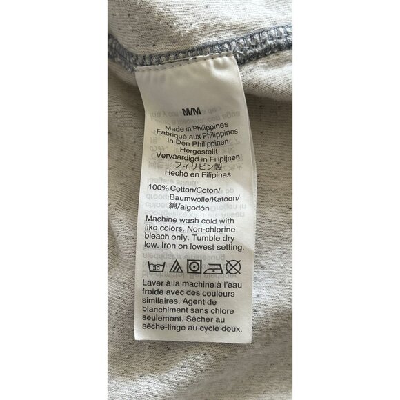 J.CREW Knit Goods 1/4 Zip Pullover Sweater Cotton Heather Gray/Blue Size Med - Picture 8 of 9